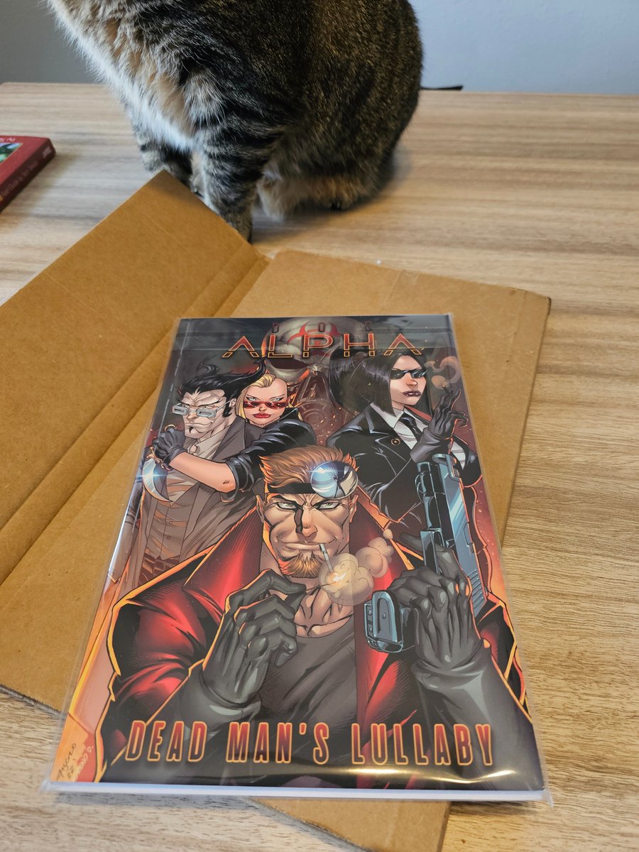 NobodysThought2's tweet image. @literaturedevil just got my copy of #DocAlpha Dead Man&apos;s Lullaby. Look forward to reading this tonight. Cat called dibs.