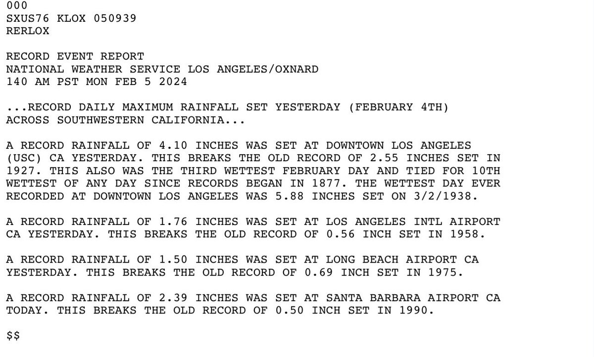 jason61987's tweet photo. The National Weather Service just posted this! #LArain #AtmosphericRiver https://t.co/yspGPy4pzZ