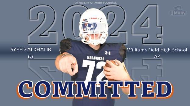 I am extremely excited and humbled to announce I am committed to University of Mary! Thank you to the coaching staff and team for recognizing my ability to play at the next level. Proud to be a marauder!