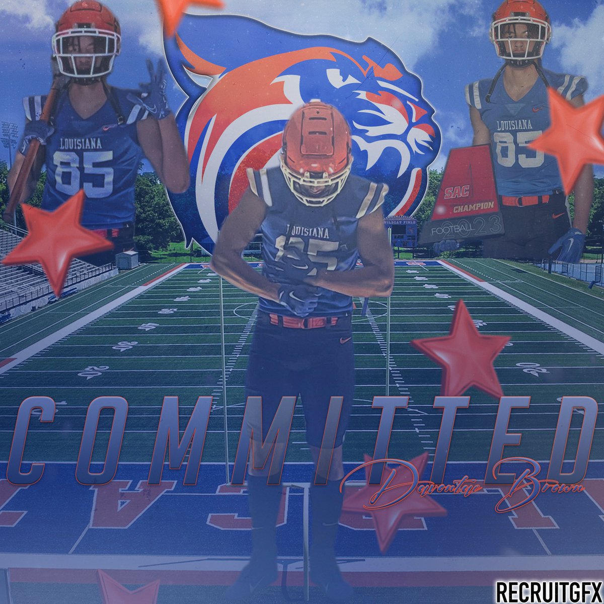 DavontaeBrown85's tweet photo. #AGTG After a lot of thought and consideration I’m blessed to say I’m 100% Committed to @LCU_ftball 💙🧡! Let’s work💪🏽 @drewmaddox8 @jai_melancon @Da_best46 @Jacob_Ganote #blessed #nextlevel #wildcats https://t.co/SKXtYOlxFM