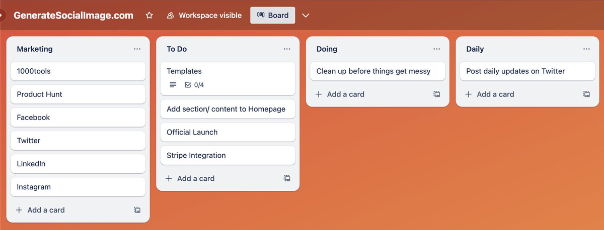 DBoothmanDev's tweet image. Lots of code cleanup today so not much progress feature wise. 

Set up a little Trello board to keep me on track.

#buildinpublic #indiehackers