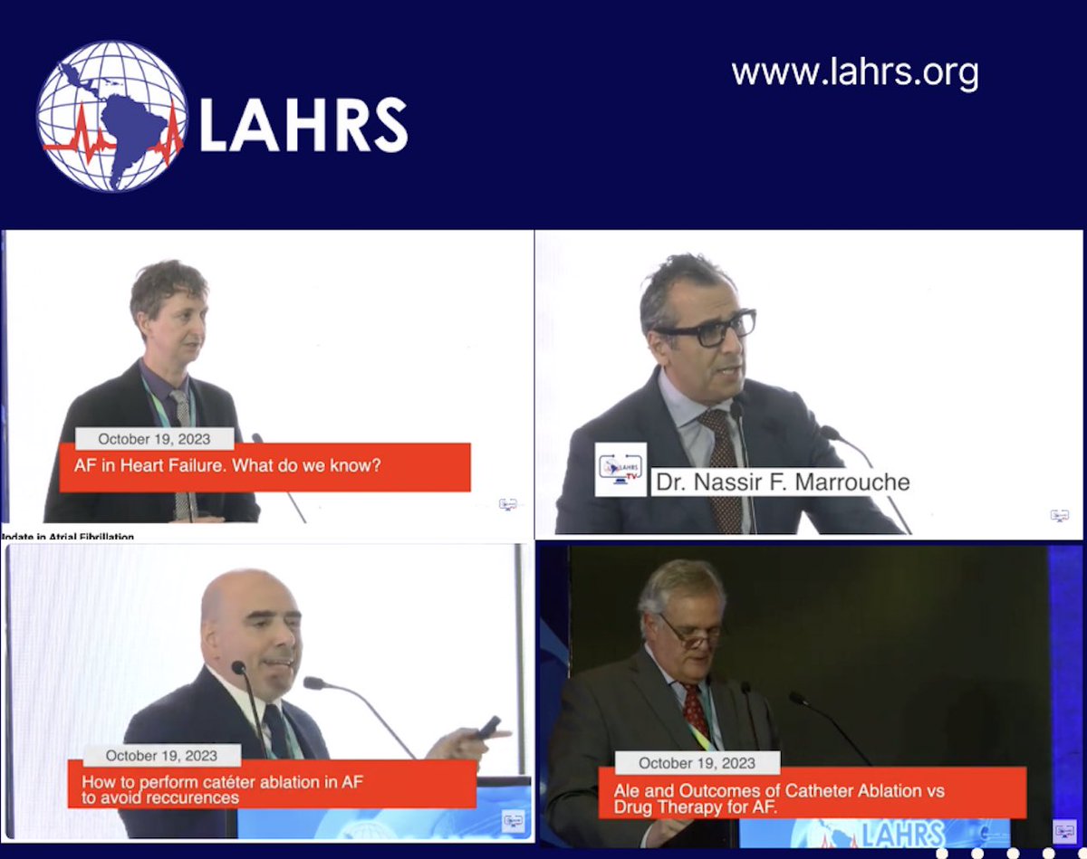 Revive una gran sesión del congreso #LAHRS2023 “Update en Fibrilación Auricular” Dres @DrJasonAndrade @nmarrouche @ALFIEEP1 Douglas Packer #LAHRSTV Link 👉🏽youtu.be/wDwrHTUSTpE?si…