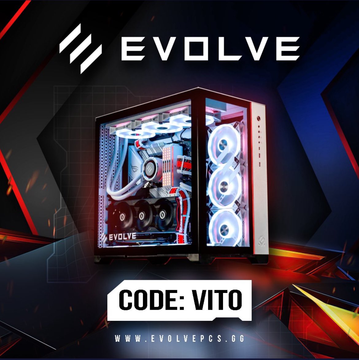Exciting news!
Thrilled to announce my partnership with Evolve! 🤝✨ Ready for incredible collaborations and innovation together. #EvolvePartnership 🚀
Use my code at  evolvepcs.gg for $50 off your next PC!!