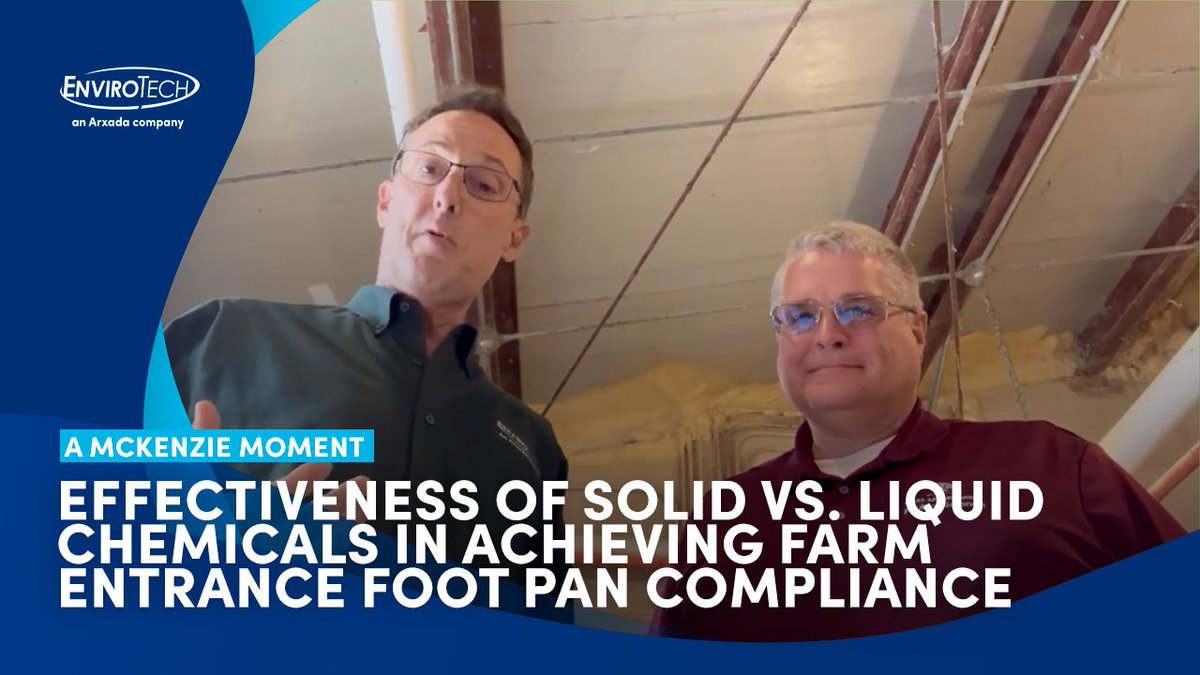 EnviroTech_Chem's tweet photo. #PAA Discover the efficacy of wet vs. dry foot pan disinfectants &amp; PeraGuard® AH at TX A&amp;M Poultry Research Farm in this “McKenzie Moment” by Dr. Scott McKenzie &amp;  Dr. Morgan Farnell. Don’t miss out, watch now!  https://t.co/YS76UDg3tr   
Take our poll:
https://t.co/1tC15CD4Mg https://t.co/Z2pRhrjhum