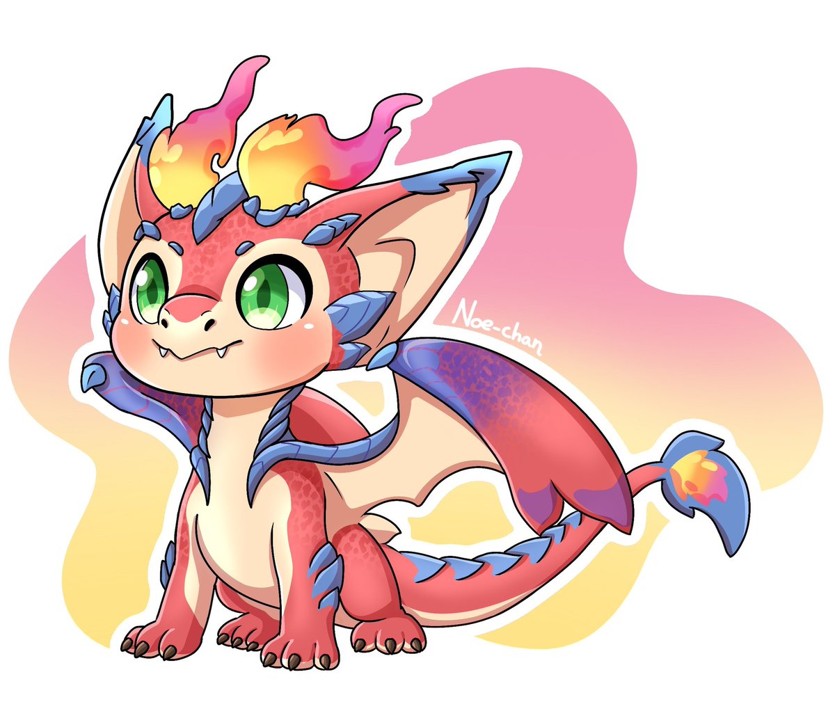 Noemi1999's tweet photo. Tenía muchas ganas de dibujar a éste pequeñín 🧡🔥
#Smolder #LeagueOfLegends #fanart https://t.co/7GWm1kaQM0