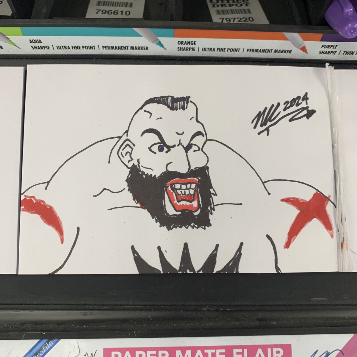 NathanTZ's tweet photo. #WorkTimeFun
My buddy Zangief here was a quick one, taking me 5 minutes. https://t.co/n8OKIfzlbx