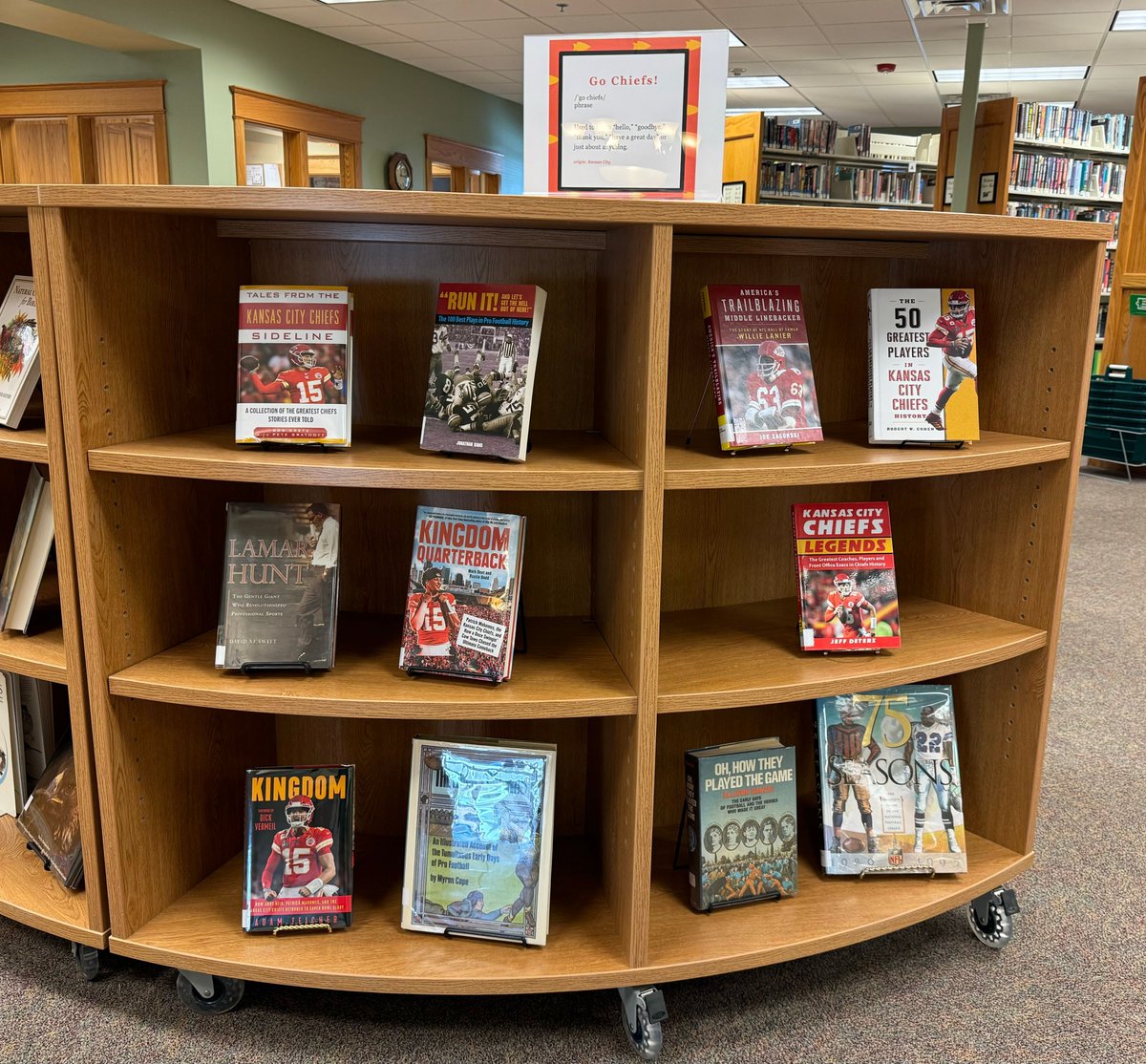 Stop by the library to get ready for Superbowl LVIII! Read the behind the scenes Chiefs stories and more.