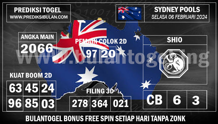 Prediksi Sydney Pools - SELASA 06 FEBRUARI 2024

#prediksitogel #prediksisydney #prediksisgp
#prediksihk #prediksihongkong
#prediksisydneypools #sydneypools
#hongkongpools #singaporepools
#angkajitusydney #bocoransydney
#togelhongkong #togelsgp #bulantogel
#prediksibulan