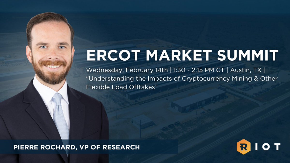 Tomorrow, @BitcoinPierre, VP of Research at Riot, is scheduled to  participate in the panel discussion 