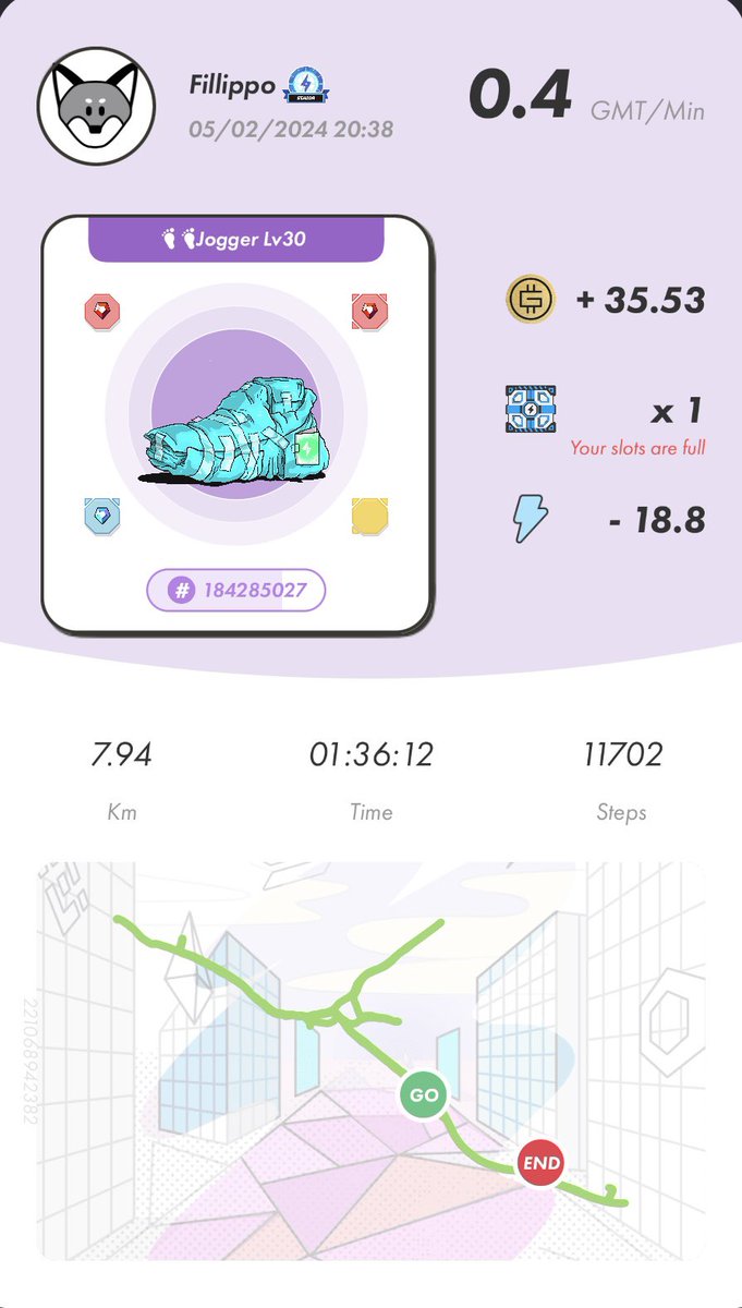 Fill_ippo's tweet photo. Upgraded to platinum, aura dropped thanks to our Iron Captain @MikiBorg1 how can you not be bullish about @DEFITofficial ?
#Defitchallenge Defitborg
61.38 DEFIT / 11.73$
#ProofOfSTEPN @Stepnofficial
37.77 GMT / 9.14$ https://t.co/125A5olVcI