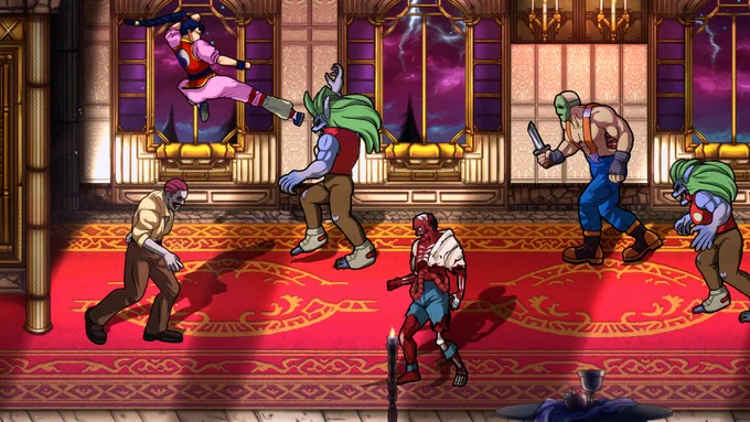 DECOのベルトスクロールアクション『ナイトスラッシャーズ』リメイク版Steamページ公開!対象プラットフォームはWindows(Steam,  Epic Gamesストア)/PS5/PS4/Xbox Series X|S/Xbox One/ニンテンドースイッチに決定。 