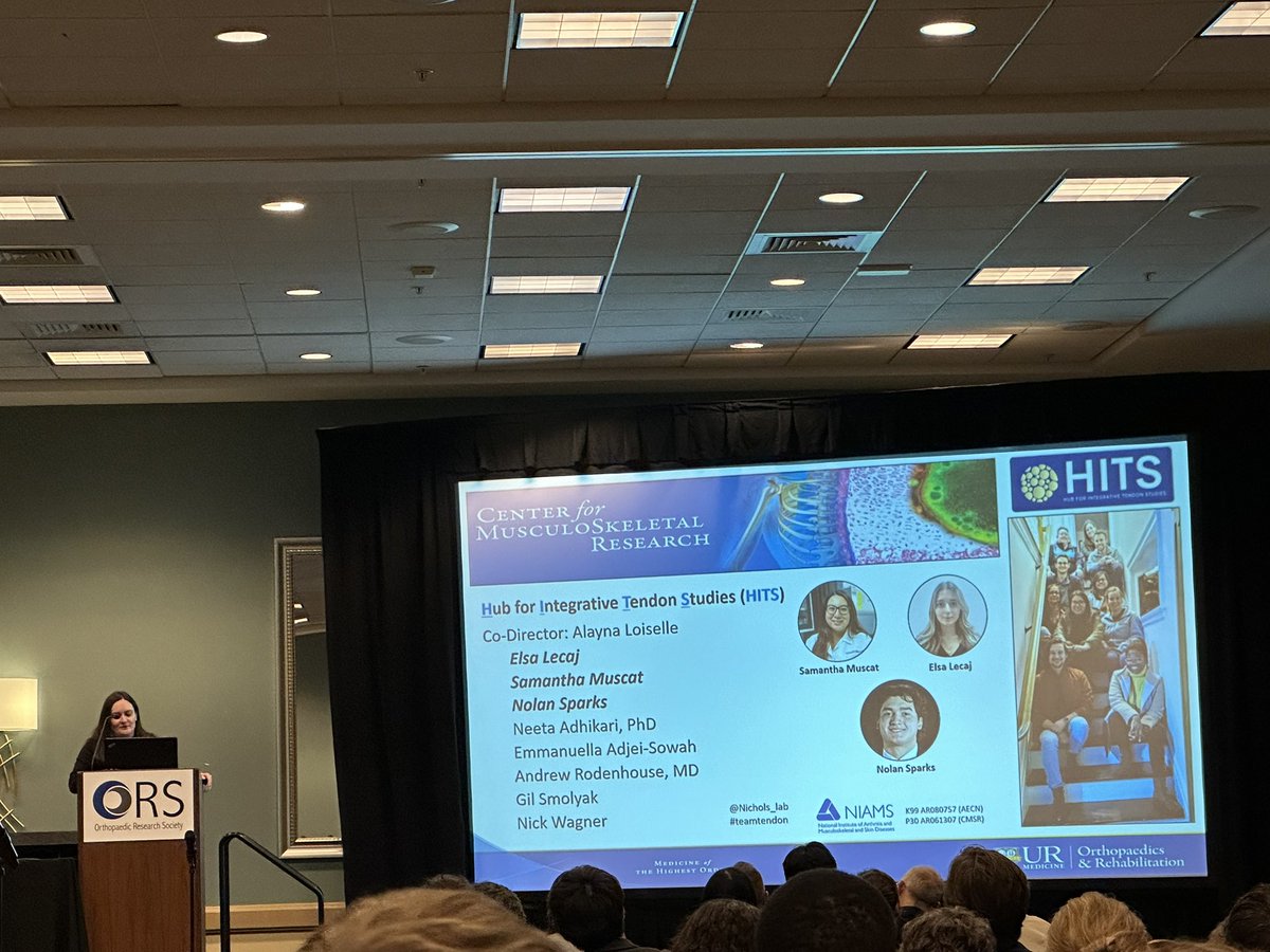 Excellent presentation by @aecnichols in the #ORS2024 “Metabolic Dysfunction in Tendon Disease” symposium breaking down all that is known (and largely unknown) to highlight avenues for future investigation in the field! 

<a href="/ors_tendon/">ORS Tendon Section</a>