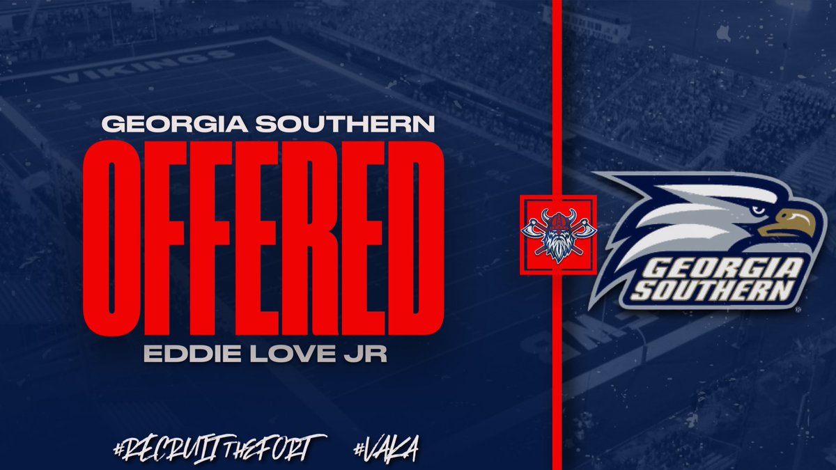 2025 <a href="/FWB_FB/">Fort Walton Beach Football</a> RB Eddie Love Jr <a href="/EddieLove22/">Eddie Love Jr</a> has been offered by Georgia Southern. Congrats! #VAKA #RISEasONE #RECRUITtheFORT <a href="/RyanWrightRNG/">Ryan Wright</a> <a href="/adamgorney/">Adam Gorney</a> <a href="/DemetricDWarren/">Demetric D. Warren</a> @RivalsWoody <a href="/ChadSimmons_/">ChadSimmons</a>  <a href="/larryblustein/">Blustein Recruiting</a> @SWiltfong247 <a href="/H2_Recruiting/">Hasani (H2) | Football Recruiting</a> <a href="/MohrRecruiting/">Brian Mohr</a> <a href="/Andrew_Ivins/">Andrew Ivins</a>