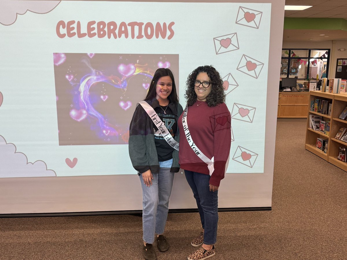 We are so excited to announce the Kuentz Educator of the Year-Marina Santellanes and our First Year Educator of the Year-Haley Ramirez! They represent all of the amazing teachers we have on campus!