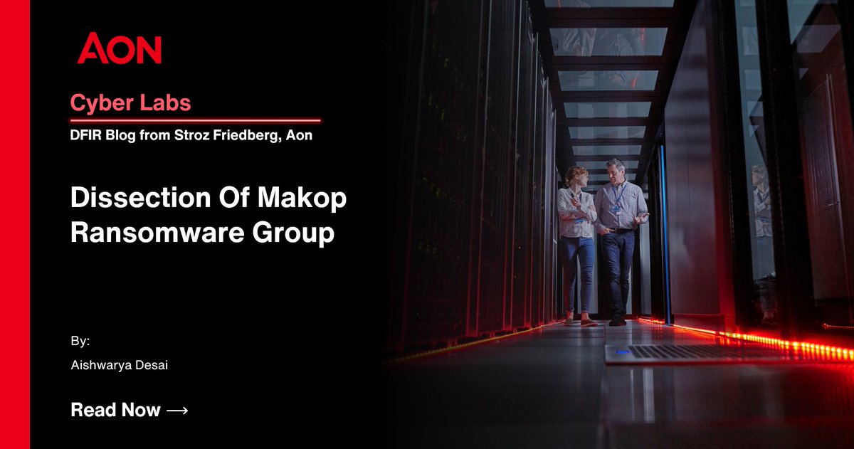 🚨 Gain insights into attack patterns observed across several incidents involving #Makop #ransomware 

Read more: aon.com/cyber-solution…

#DFIR #IncidentResponse #Aon #StrozFriedberg