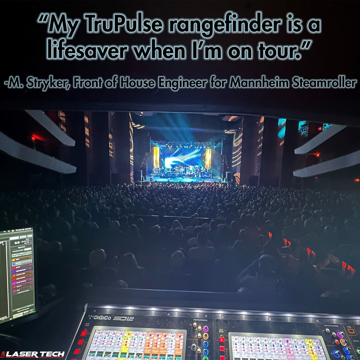 LaserTechInc_'s tweet photo. Our latest blog post offers an inside look at how M. Stryker, Audio Engineer for Mannheim Steamroller, uses their TruPulse® rangefinder on the job. 

Check out the quick-flowing Q&amp;A here: https://t.co/1nX3SIt8kA  

#TuesdayTip #TruPulse #AudioEngineering #AudioEngineer https://t.co/CZPE91UCuf