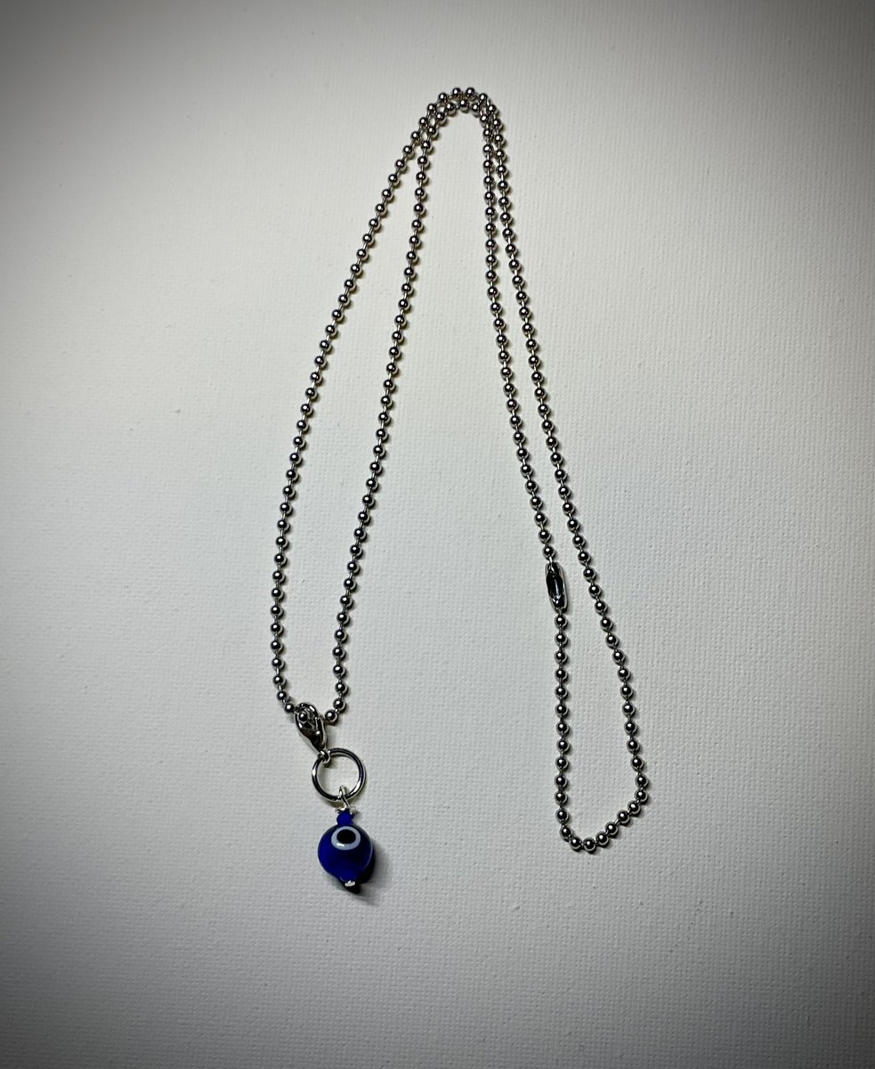 19” (choker) ball chain…”Evil Eye” Nazar charm.

(If you would like a longer chain…reach out to me and I will gladly switch chains for you)

#jewelry #witchcraft #pagan  #darkjewelry #bohojewelry  #witchlife #gothic #wicca #evileye #nazar #WitchJoseph