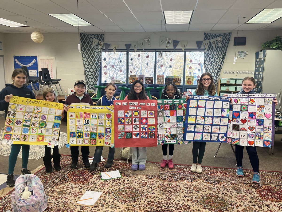 The <a href="/ParksideES/">Parkside Elementary</a> #StudentCouncil has been hard at work on their #CampaignForKindness. We’re so proud to display these kindness quilts! <a href="/Ms_S_Room108/">Ms. S.</a>