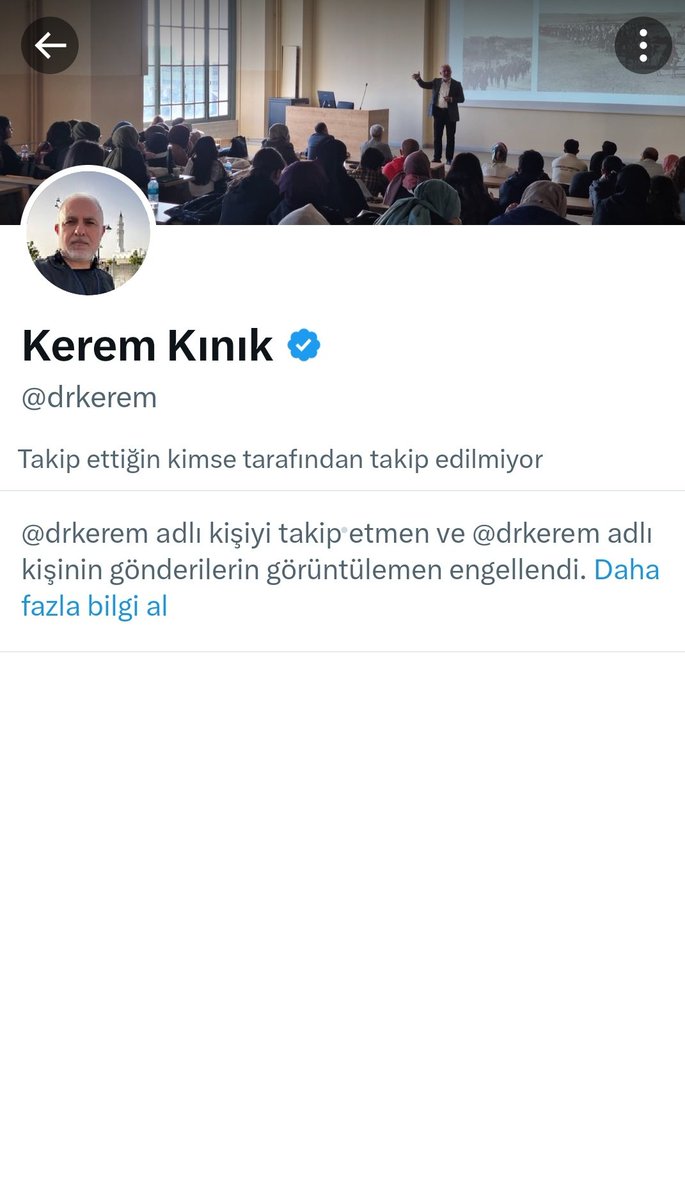 Kerem Kınık beni engellemiş!

Engellemekle kurtulamazsın!

Deprem zamanı satılan çadırları sana ömür boyu hatırlatacağım!

#UnutmadıkAffetmiyoruz