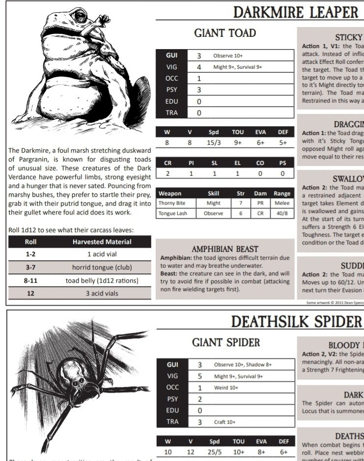 It's #MonsterMonday on the Heroic Deeds Kickstarter, so head on over and check out the hungry Darkmire Leaper and the terrifying Deathsilk Spider. Art by the awesome <a href="/DeanSpencerArt/">Dean Spencer Art 🏴󠁧󠁢󠁥󠁮󠁧󠁿</a> 
kickstarter.com/projects/garbl…