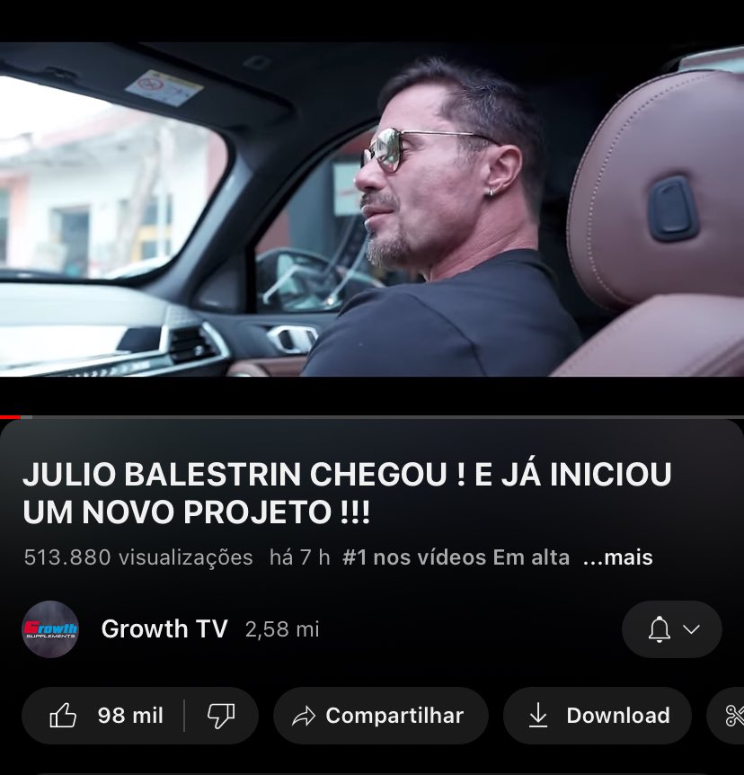 renatocariani_'s tweet photo. Top1 no YouTube 🚀 Growth TV https://t.co/GJj3p4cCl0