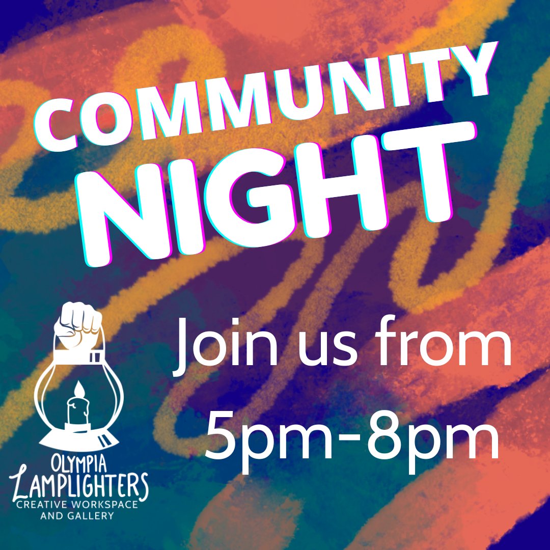 Join us tomorrow evening from 5pm-8pm for our weekly community night. Grab whatever your latest project is and come hangout with a friendly and inclusive community of artists. See you tomorrow!