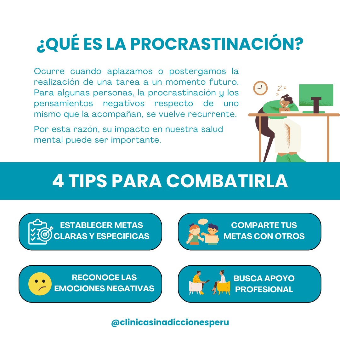 scnf2016's tweet photo. Inicia tu semana con estos tips para evitar la procrastinación 😄🙌💪 #amistad #apoyoemocional #SaludMental #saludemocional https://t.co/WBHnI3pWav