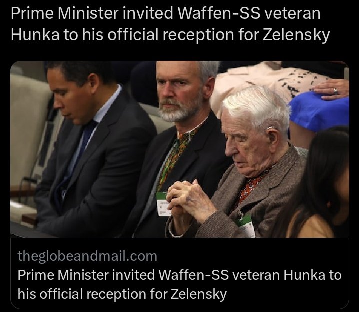 77BlueJays's tweet photo. @JustinTrudeau invited Nazi to his official reception for @ZelenskyyUa. #cdnpoli #Nazi #NaziGate #TrudeauNazi #TrudeauMustResign
https://t.co/7HYaTghNRH https://t.co/x7lTGIFa3E