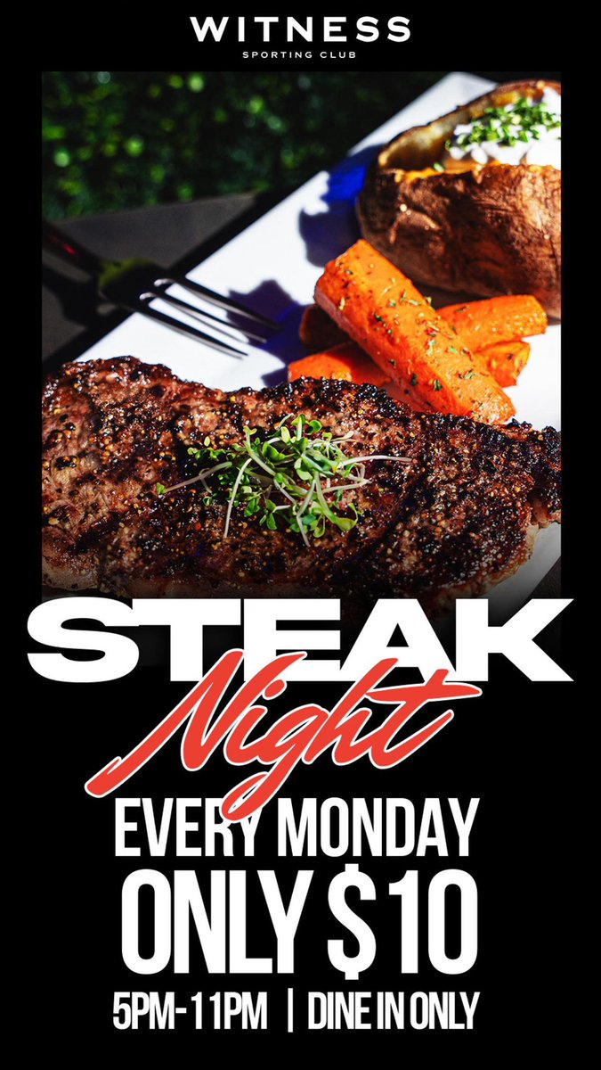 witness_satx's tweet photo. Steak night w/ @bbyswisss &amp; @ninisoauthentic 

$10 steak every Monday night from 5 - 11 pm https://t.co/aGvleEzbTF