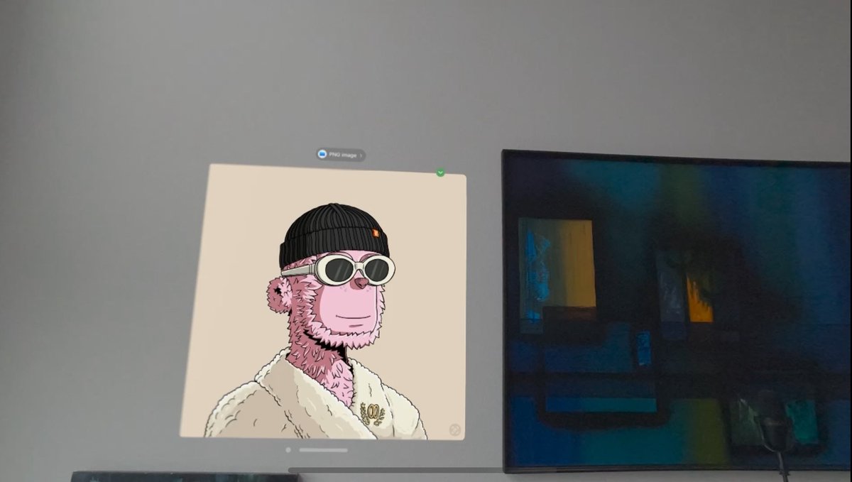 I can finally put NFTs up on my wall next to physical art :) 

don’t underestimate what apple vision pro (or SE or air or whatever the mass market version will be called) could do for web3 in a few generations