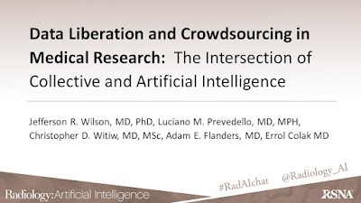 The concepts of data liberation and crowdsourcing are examined in the context of medical AI research doi.org/10.1148/ryai.2… @lmprevedello @UnityHealthTO @bflanksteak #DataLIberation #crowdsourcing #ML