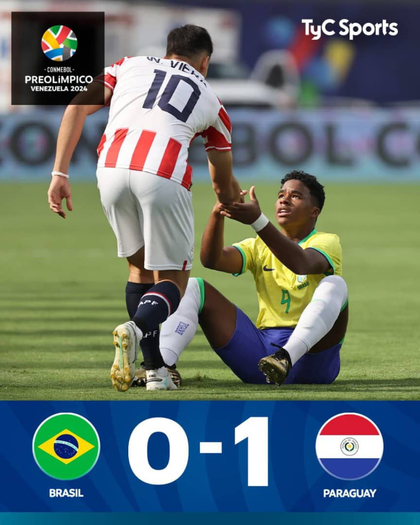 ¡TRIUNFO PARAGUAYO! 🇵🇾

Paraguay derrotó 1-0 a Brasil en el inicio de la fase final del #Preolímpico2024

⚽ Fabrizio Peralta 45+2'