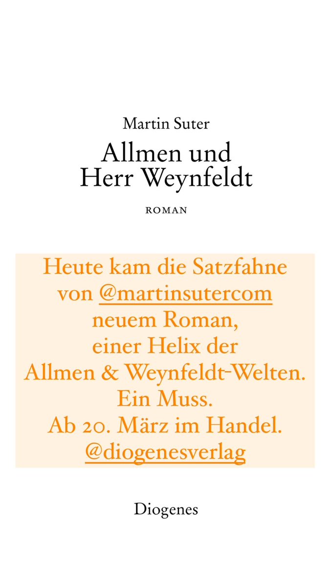 JanCBehmann's tweet photo. Bis ich morgen Mittag im Tonstudio meinen aktuellen Roman als Hörbuch einlese,
werde ich die Satzfahne von @martinsutercom neuem Roman heute Nacht en bloc durchlesen. @diogenesverlag https://t.co/NiOGmdEekN