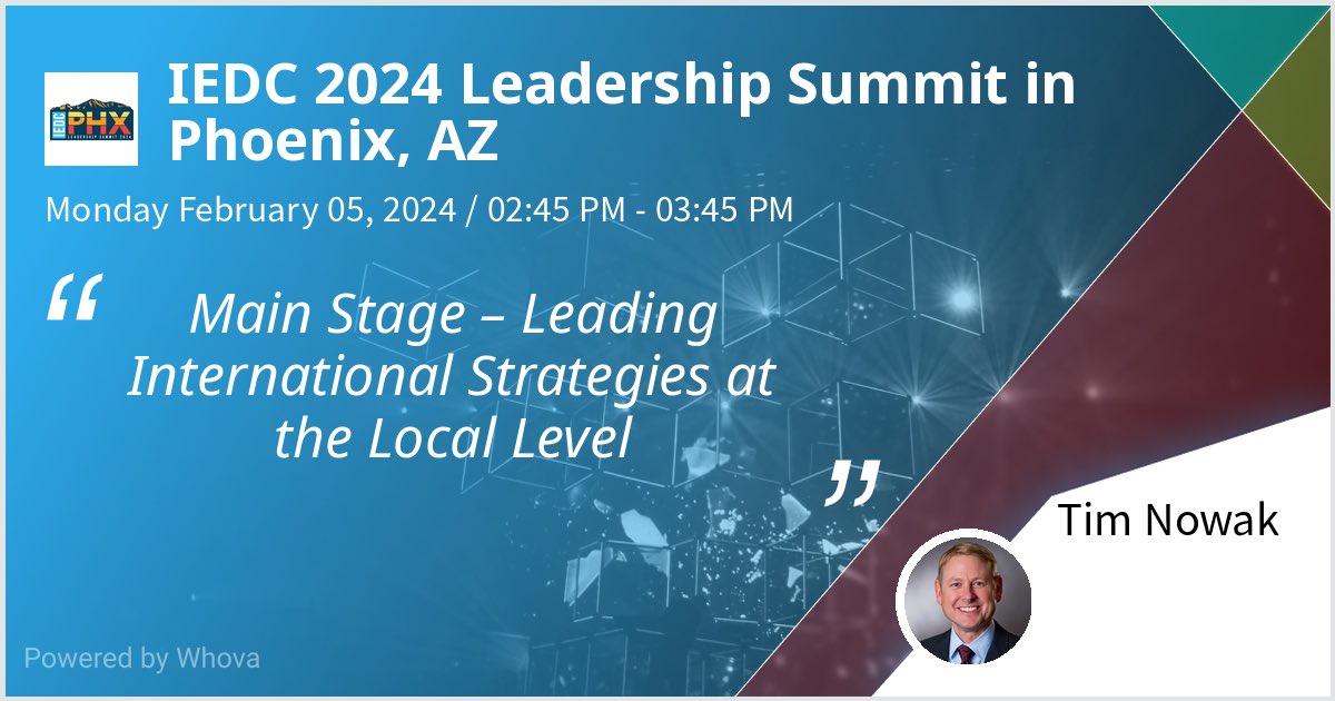 We go live in 3 hours at IEDC 2024 Leadership Summit in Phoenix, AZ. Please check out our panel if you're attending the event! #IEDCPhoenix - via #Whova event app
