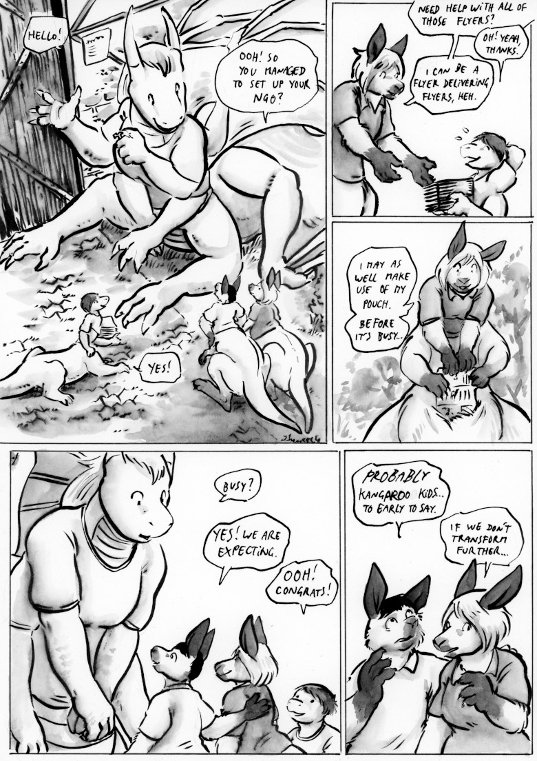 OffCentaured's tweet image. Flyers distribuing flyers! offcentaured.com/comics/188/ Please RT! #centaur #webcomics #dragon #kangaroo #comics #furryart #webcomic