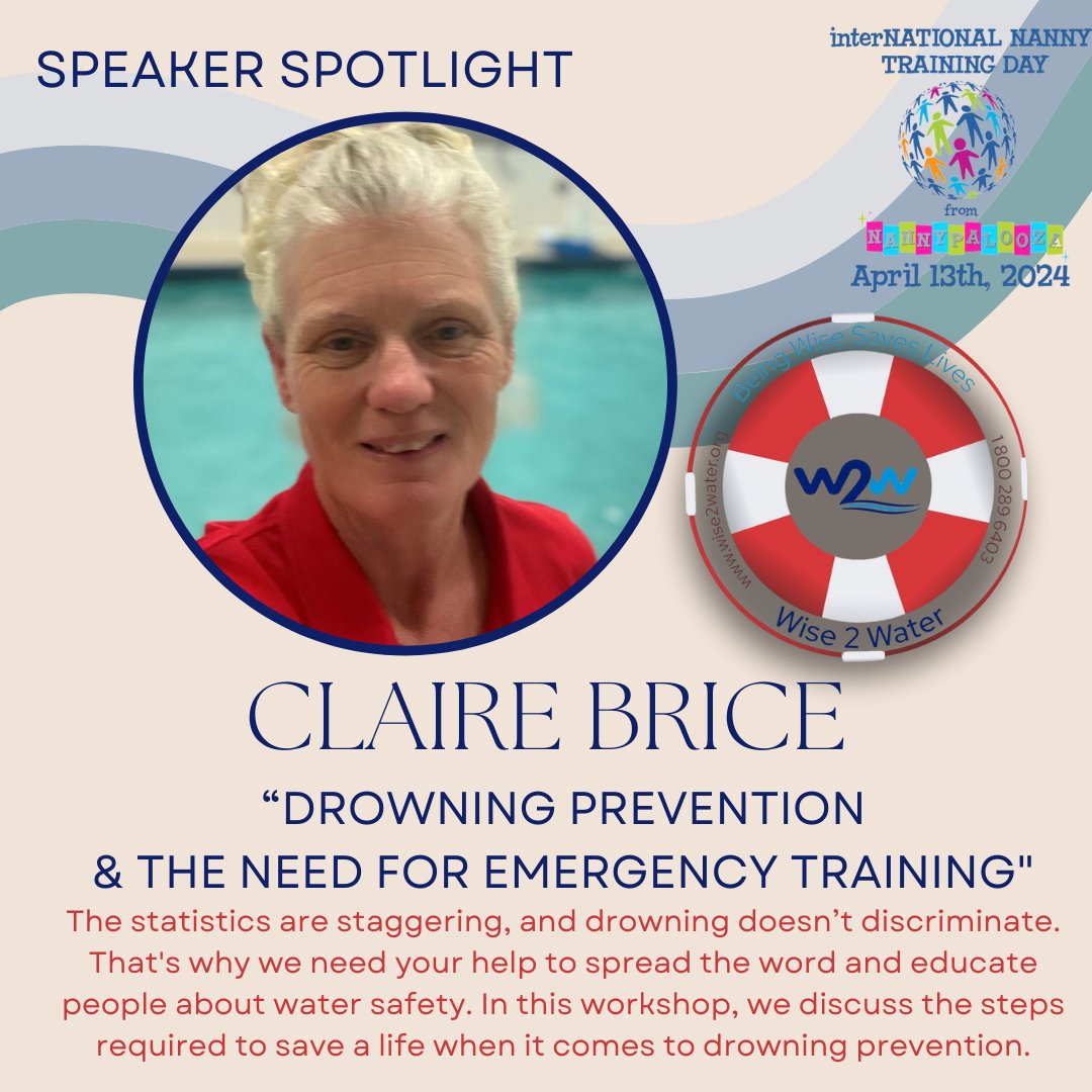 Meet Claire Brice with Wise 2 Water! She will be speaking at INTD this April!
Tickets: eventbrite.com/e/internationa…

#Florida #DrowningPrevention #INTD24 #TampaBay #Nannieswhocare #nanny #nannyservice #nannytraining #floridateacher #internationalnannytrainingday #brandonfl