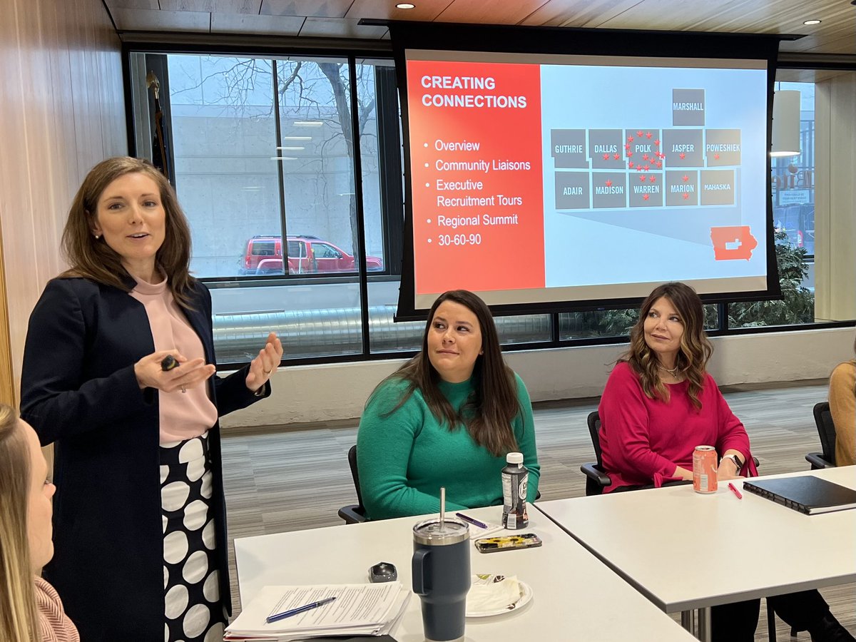 LoveDSM's tweet image. Team @DSMpartnership’s @AJansa presenting the new regional community integration strategy she is leading to #DSMUSA Economic Development Practitioners and Partnership team members today. 👏👏👏 Learn more: dsmpartnership.com/about/call-to-… #bettertogether