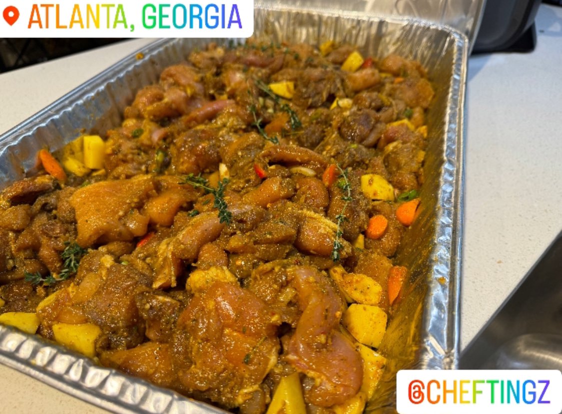 ChefTingz's tweet photo. 🚨MINI FOOD TUESDAYS🚨
.
.
$8.50 Mini Curry Chicken! Served with white rice! 11:30-2PM ONLY! Pick up is downtown ATL! Food delivery options provided by Uber! WHO HUNGRY?!! 🤤 https://t.co/0mrAk5r3EM