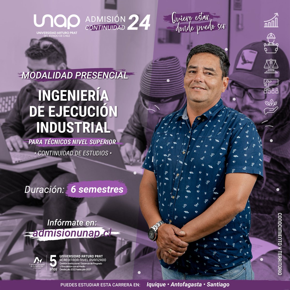 ¡Estudia a través de los Programas de Continuidad de Estudios de la #UNAP y concreta tus anhelados sueños!

Matricúlate gratis en Ingeniería de Ejecución Industrial aquí: admisionunap.cl 

#QuieroEstarDondePuedoSer #Iquique #Antofagasta #Santiago #Admisión2024