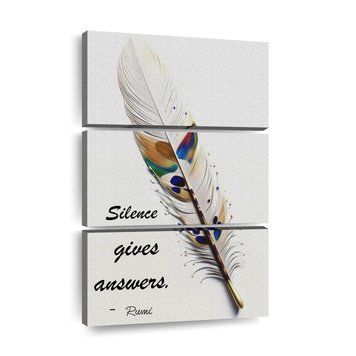 ArtArt45776940's tweet photo. The Language of Stillness
https://t.co/3uE3MqI0K0 Typography Of Silence And Answers Wall Art feather artwork with vibrant colors and fine detail on a textured canvas, accompanied by a Rumi quote in serif typeface.
#artwork #featherart #realism #texturedcanvas #fineart #vibrantcolors #bluegreenbrown #peacockfeather #inspiration #Rumiquote #seriftypeface #gallerywrappedcanvas #modernart #polishedlook #contemporaryart #thoughtprovoking #olenaart @ElephantStock @OLenaArt @olenaartstudio