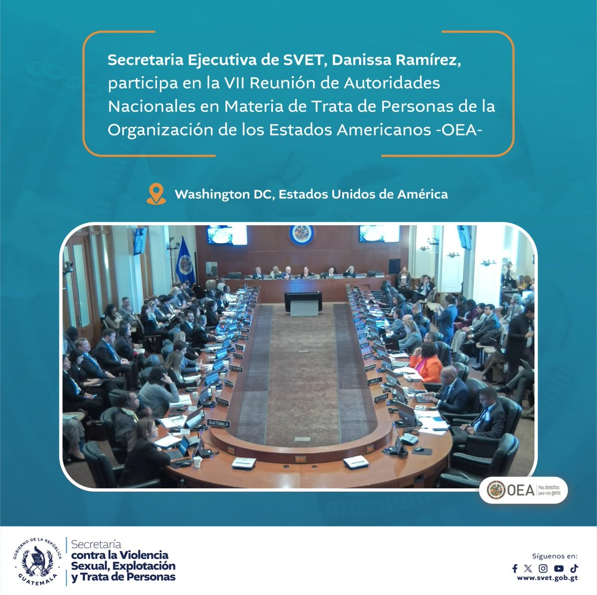 Prevenir, investigar y combatir la trata de personas requiere de la cooperación de los Estados. ✅
#GuatemalaAvanza🇬🇹
#SVETAvanza