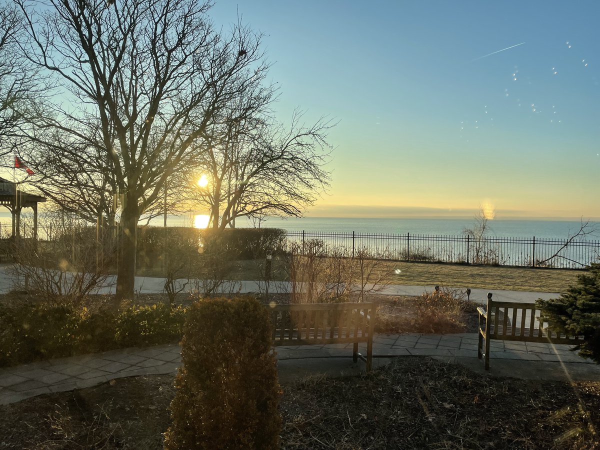 Morning sunrise over Lake Ontario in Burlington.