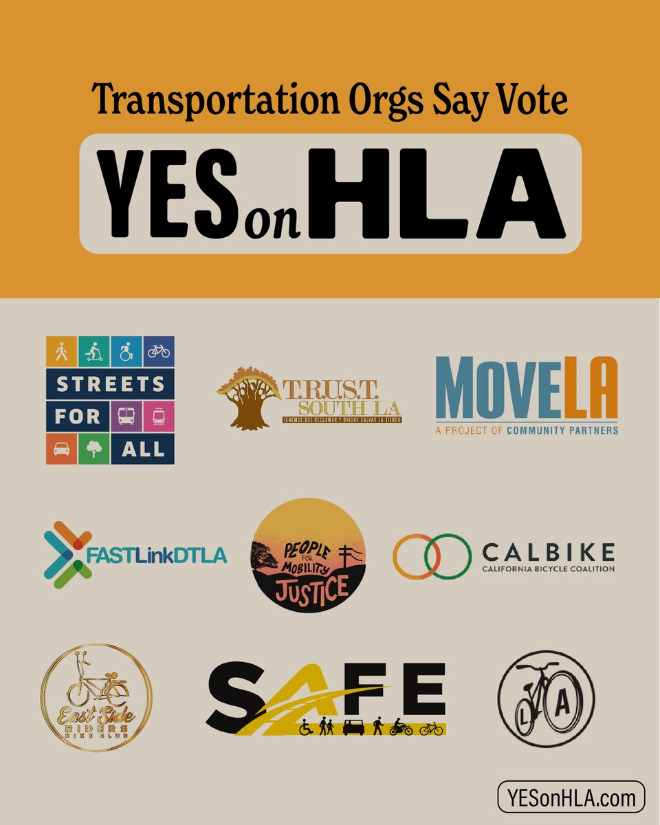 SGVUnited's tweet photo. Vote YES on Measure HLA on March 5, 2024
Measure HLA is a citizen-led initiative to implement Safe &amp; Healthy Streets for Angelenos.

Less Traffic, Better Transit >> No New Taxes or Fees

Get the details here:  https://t.co/EpwQcFJ6aF https://t.co/VJiRP54V6P