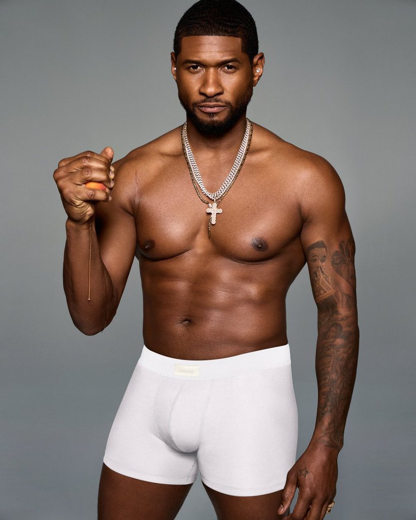 sinclairjournal's tweet image. Usher for SKIMS by Kim Kardashian