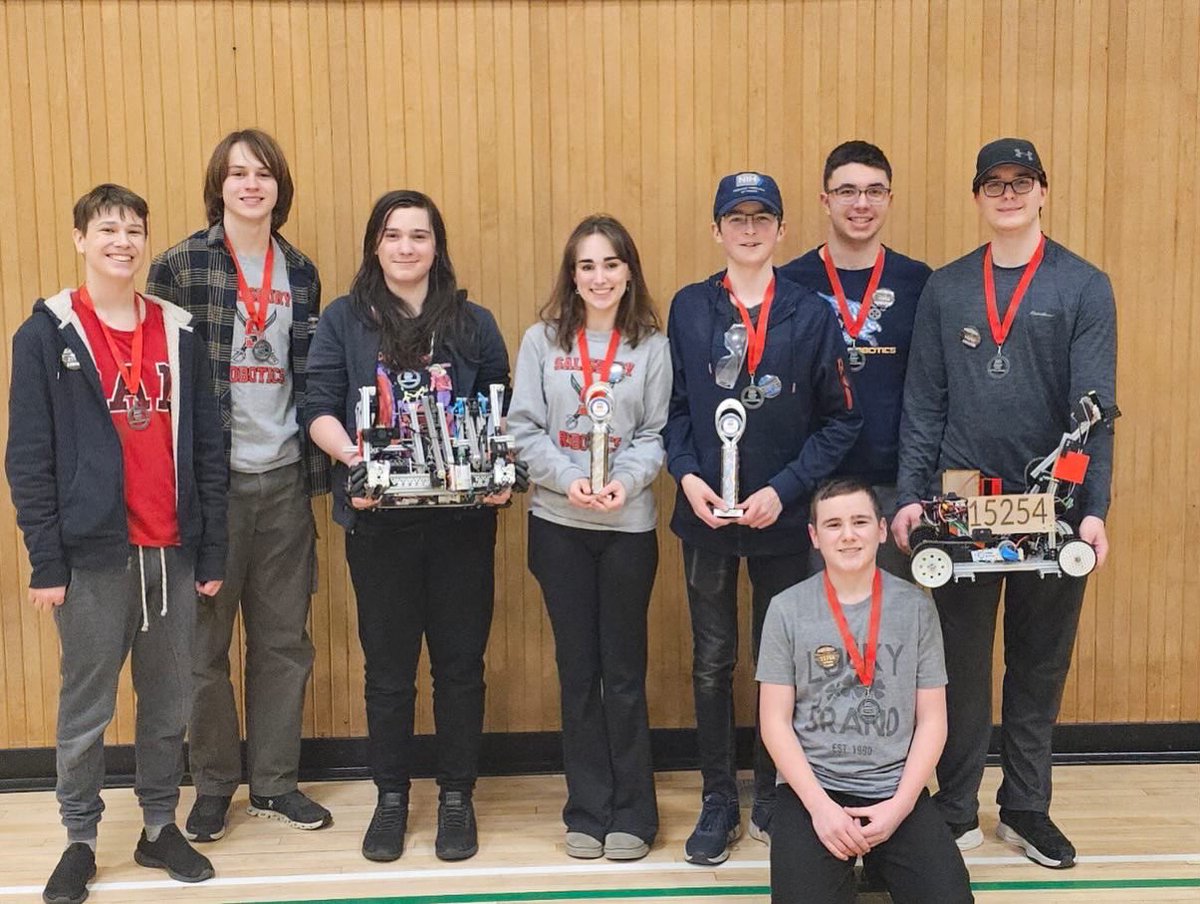 SalComp's tweet photo. Congratulations to the Sal -Facey Alliance Team at the Northern Alberta Last Chance Robotics Qualifier at Bev Facey on February 4. The Alliance Team qualified for Provincials in Red Deer on March 16. Way to go! #salcomp #thefaceyway #eips https://t.co/S1TFg8qo5q