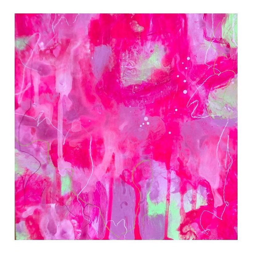 KateMLArtwork's tweet photo. Think Pink, abstract mixed media on wood panel. #ihartpinklove #ihartpink #abstractart #pinkabstract #februaryart #lovemonth https://t.co/t3oRjDQxhu