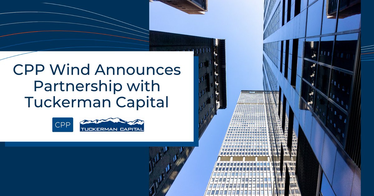 CPPWind's tweet photo. "We at CPP are thrilled to announce our new partnership with Tuckerman Capital. This strategic investment marks a significant milestone in CPP's journey, opening doors to unparalleled growth opportunities and innovation..." 
-Oliver Napp, CPP Wind CEO
https://t.co/fAxCkva5ni https://t.co/RInnfewr8y