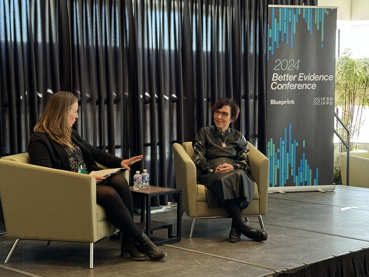 Evidence in action. <a href="/sproudfoot/">Shannon Proudfoot</a> in conversation with Dr. <a href="/cblackst/">Cindy Blackstock</a> #betterevidence24 <a href="/FNcaringsociety/">FNCFCS</a> <a href="/Blueprint_ADE/">Blueprint</a>