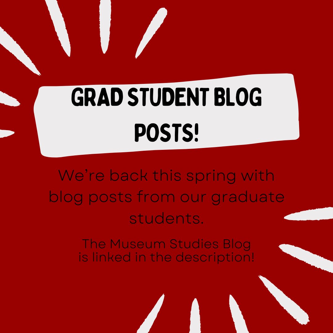 Hello  All! We're excited to be back this spring bringing you blog posts from  our wonderful grad students! This week's post is from Gracie Collier, a  first year student!

Find Our Blog At:
liberalarts.iupui.edu/programs/museu…