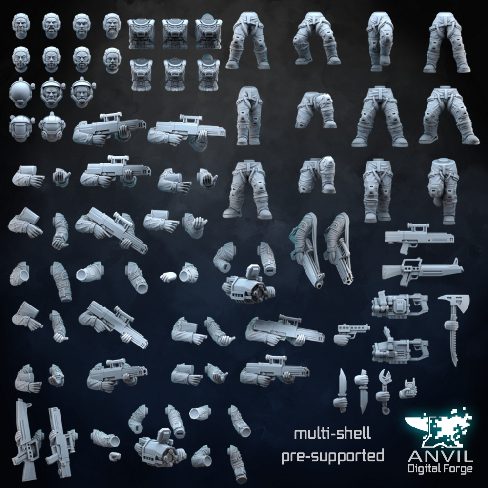 Anvil_Industry's tweet photo. This month on the Digital Forge, head into space with a huge range of modular, NASA-Punk inspired infantry components!

https://t.co/LIPBibe6Ph

#anvilindustry #anvildigitalforge #3dprinting #patreon #tabletopgaming #miniatures #wargaming #28mm #conversions #nasapunk #scifi https://t.co/q2mU1vvXVI